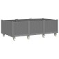 vidaXL Jardinera con ruedas PP gris claro 150x80x54 cm vidaXL Jardinera con ruedas PP gris claro 150x80x54 cm