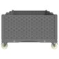 vidaXL Jardinera con ruedas PP gris claro 150x80x54 cm vidaXL Jardinera con ruedas PP gris claro 150x80x54 cm