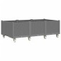 vidaXL Jardinera con ruedas PP gris claro 150x80x54 cm vidaXL Jardinera con ruedas PP gris claro 150x80x54 cm