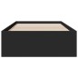 vidaXL Cama con cajones madera de ingeniería negra 75x190 cm vidaXL Cama con cajones madera de ingeniería negra 75x190 cm