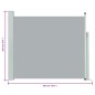 vidaXL Toldo lateral retráctil de jardín gris 100x300 cm vidaXL Toldo lateral retráctil de jardín gris 100x300 cm
