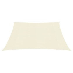 vidaXL Toldo de vela crema HDPE 160 g/m² 3x3 m