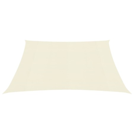 vidaXL Toldo de vela crema HDPE 160 g/m² 3x3 m