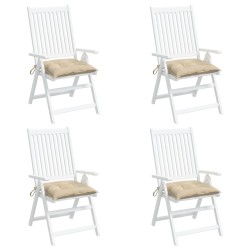 vidaXL Cojines de palets de jardín 4 uds tela Oxford beige 50x50x7 cm