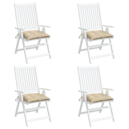 vidaXL Cojines de palets de jardín 4 uds tela Oxford beige 50x50x7 cm