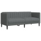 vidaXL Juego de sofás 3 piezas tela gris oscuro vidaXL Juego de sofás 3 piezas tela gris oscuro