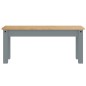 vidaXL Banco de comedor Panama madera maciza de pino gris 105x30x45 cm vidaXL Banco de comedor Panama madera maciza de pino gris 105x30x45 cm