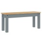vidaXL Banco de comedor Panama madera maciza de pino gris 105x30x45 cm vidaXL Banco de comedor Panama madera maciza de pino gris 105x30x45 cm