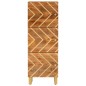 vidaXL Aparador alto madera maciza mango marrón y negro 40x33,5x110 cm