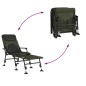 vidaXL Tumbona de pesca con patas para barro ajustable plegable verde