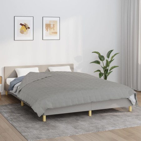 vidaXL Manta con peso tela gris 200x220 cm 13 kg