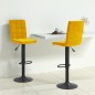 vidaXL Taburetes de cocina 2 unidades terciopelo amarillo mostaza vidaXL Taburetes de cocina 2 unidades terciopelo amarillo mostaza