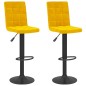 vidaXL Taburetes de cocina 2 unidades terciopelo amarillo mostaza vidaXL Taburetes de cocina 2 unidades terciopelo amarillo mostaza