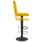 vidaXL Taburetes de cocina 2 unidades terciopelo amarillo mostaza vidaXL Taburetes de cocina 2 unidades terciopelo amarillo mostaza