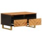vidaXL Mesa de centro madera maciza mango negro y marrón 80x54x40 cm vidaXL Mesa de centro madera maciza mango negro y marrón 80x54x40 cm