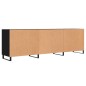 vidaXL Mueble para TV madera de ingeniería negro 150x30x50 cm