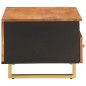 vidaXL Mesa de centro madera maciza mango negro y marrón 80x54x40 cm vidaXL Mesa de centro madera maciza mango negro y marrón 80x54x40 cm