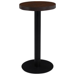 vidaXL Mesa de bistró MDF marrón oscuro 40 cm 