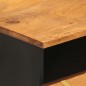 vidaXL Mesa de centro madera maciza mango negro y marrón 80x54x40 cm vidaXL Mesa de centro madera maciza mango negro y marrón 80x54x40 cm