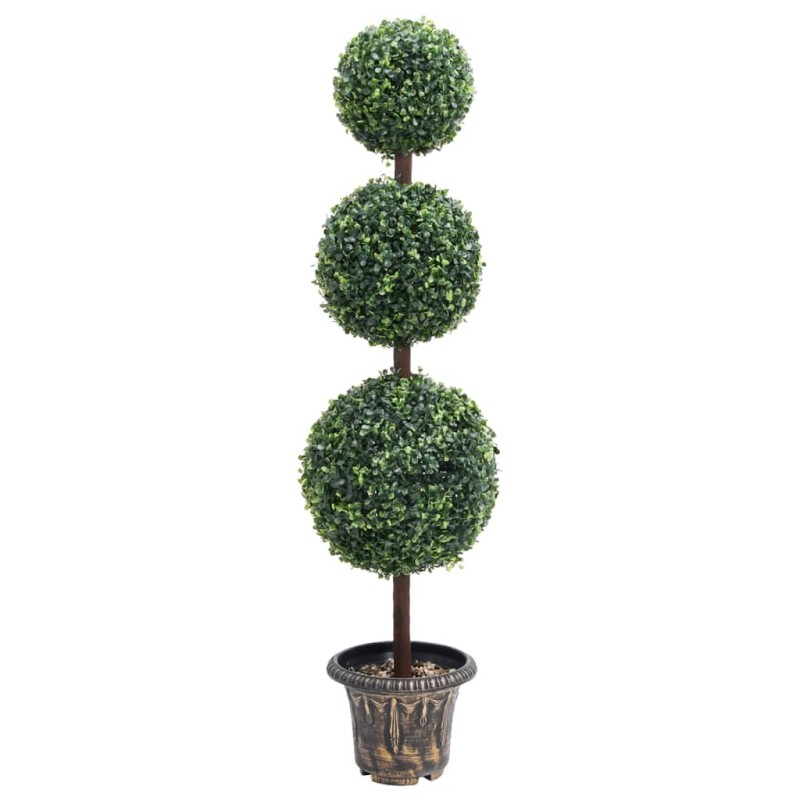 vidaXL Planta de boj artificial forma de bola con maceta verde 118 cm vidaXL Planta de boj artificial forma de bola con maceta verde 118 cm