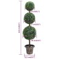 vidaXL Planta de boj artificial forma de bola con maceta verde 118 cm vidaXL Planta de boj artificial forma de bola con maceta verde 118 cm