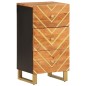 vidaXL Mueble auxiliar madera maciza mango marrón/negro 40x33,5x75 cm vidaXL Mueble auxiliar madera maciza mango marrón/negro 40x33,5x75 cm