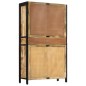 vidaXL Aparador de madera maciza de mango sin tratar 100x40x175 cm vidaXL Aparador de madera maciza de mango sin tratar 100x40x175 cm