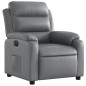 vidaXL Sillón reclinable eléctrico de cuero sintético gris vidaXL Sillón reclinable eléctrico de cuero sintético gris