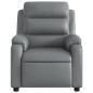 vidaXL Sillón reclinable eléctrico de cuero sintético gris vidaXL Sillón reclinable eléctrico de cuero sintético gris