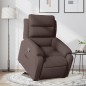 vidaXL Sillón reclinable elevable tela marrón oscuro vidaXL Sillón reclinable elevable tela marrón oscuro