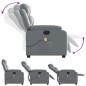 vidaXL Sillón de masaje reclinable eléctrico cuero sintético gris vidaXL Sillón de masaje reclinable eléctrico cuero sintético gris