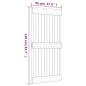 vidaXL Puerta corredera con herrajes madera maciza de pino 95x210 cm vidaXL Puerta corredera con herrajes madera maciza de pino 95x210 cm