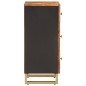 vidaXL Mueble auxiliar madera maciza mango marrón/negro 40x33,5x75 cm vidaXL Mueble auxiliar madera maciza mango marrón/negro 40x33,5x75 cm