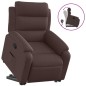 vidaXL Sillón reclinable elevable tela marrón oscuro vidaXL Sillón reclinable elevable tela marrón oscuro