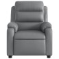 vidaXL Sillón de masaje reclinable eléctrico cuero sintético gris vidaXL Sillón de masaje reclinable eléctrico cuero sintético gris