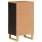 vidaXL Mueble auxiliar madera maciza mango marrón/negro 40x33,5x75 cm vidaXL Mueble auxiliar madera maciza mango marrón/negro 40x33,5x75 cm