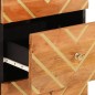 vidaXL Mueble auxiliar madera maciza mango marrón/negro 40x33,5x75 cm vidaXL Mueble auxiliar madera maciza mango marrón/negro 40x33,5x75 cm