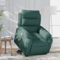 vidaXL Silla de masaje reclinable de pie de tela verde oscura vidaXL Silla de masaje reclinable de pie de tela verde oscura