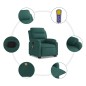 vidaXL Silla de masaje reclinable de pie de tela verde oscura vidaXL Silla de masaje reclinable de pie de tela verde oscura