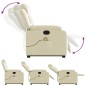 vidaXL Sillón reclinable de masaje de pie cuero artificial color crema vidaXL Sillón reclinable de masaje de pie cuero artificial color crema