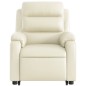 vidaXL Sillón reclinable de masaje de pie cuero artificial color crema vidaXL Sillón reclinable de masaje de pie cuero artificial color crema