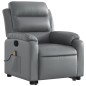 vidaXLSillón reclinable de masaje de pie cuero artificial gris vidaXLSillón reclinable de masaje de pie cuero artificial gris