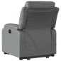 vidaXLSillón reclinable de masaje de pie cuero artificial gris vidaXLSillón reclinable de masaje de pie cuero artificial gris