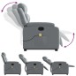 vidaXLSillón reclinable de masaje de pie cuero artificial gris vidaXLSillón reclinable de masaje de pie cuero artificial gris