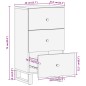 vidaXL Mueble auxiliar madera maciza mango marrón/negro 40x33,5x75 cm vidaXL Mueble auxiliar madera maciza mango marrón/negro 40x33,5x75 cm