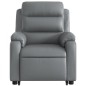 vidaXLSillón reclinable de masaje de pie cuero artificial gris vidaXLSillón reclinable de masaje de pie cuero artificial gris