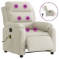 vidaXL Sillón reclinable de masaje eléctrico terciopelo color crema vidaXL Sillón reclinable de masaje eléctrico terciopelo color crema