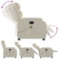 vidaXL Sillón reclinable de masaje eléctrico terciopelo color crema vidaXL Sillón reclinable de masaje eléctrico terciopelo color crema