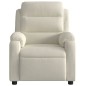 vidaXL Sillón reclinable de masaje eléctrico terciopelo color crema vidaXL Sillón reclinable de masaje eléctrico terciopelo color crema