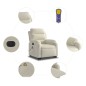 vidaXL Sillón reclinable de masaje eléctrico elevable terciopelo crema vidaXL Sillón reclinable de masaje eléctrico elevable terciopelo crema